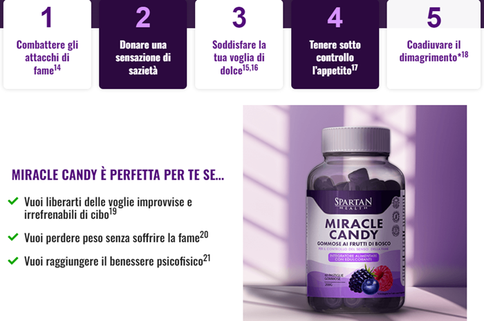 Benefici di Miracle Candy Benefici di Miracle Candy