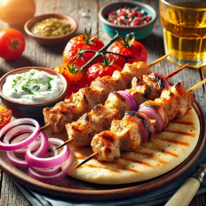 Souvlaki souvlaki greco spiedini di carne