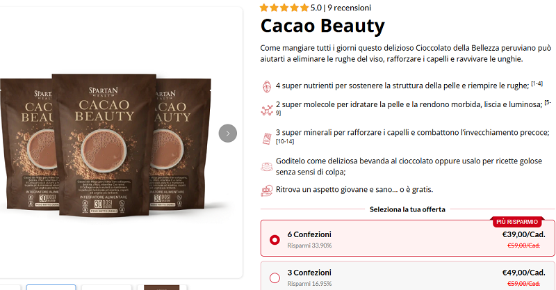 cacao beauty collagene recensioni